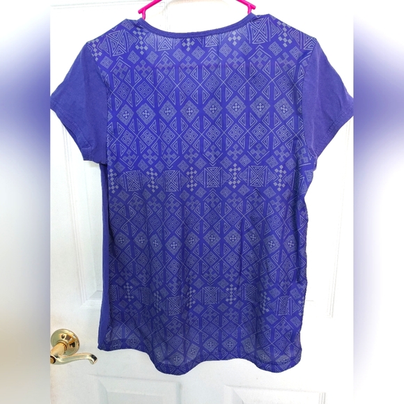 CRUEL Purple Western Aztec Tee Women's Size Small - Picture 3 of 5